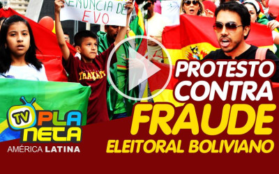 Bolivianos protestam no Brasil contra Fraude nas Eleições Gerais na Bolívia