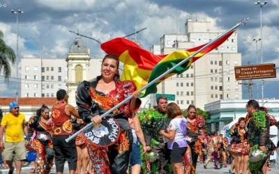 A dança do Caporal 100%  Boliviano no Carnaval Paulistano 2019