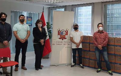 Consulado peruano realiza doação de 136 cestas básicas 