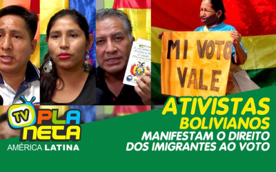 Ativistas bolivianos reivindicam o direito ao voto dos imigrantes em São Paulo 