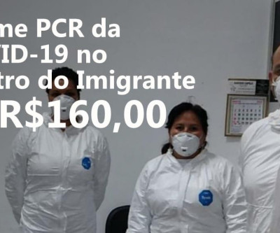 EXAME PCR da COVID-19 por R$160,00. Testes realizados por profissionais.