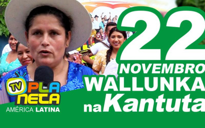 Convite oficial WALLUNKA 2020, Praça Kantuta - domingo 22 de novembro