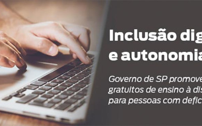 SP oferece cursos de inclusão digital a pessoas com deficiência