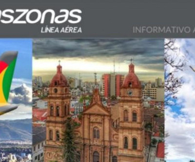 Amaszonas oferece voos diários - SP - Santa Cruz de la Sierra