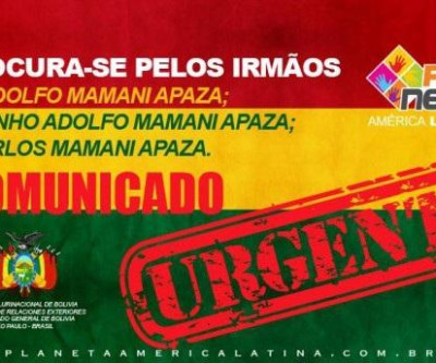 Comunicado Urgente do Consulado Boliviano em SP