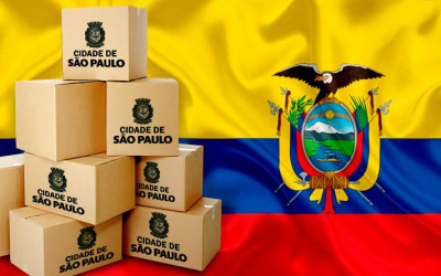 Décima quinta doação de cestas de alimentos para compatriotas equatorianos em SP
