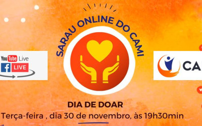 Sarau on-line do CAMI - Um momento para celebrar o Dia de Doar 