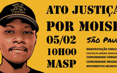 Ato de Justiça pelo assassinato do congolês MOISE no RJ será realziado no Masp em São Paulo