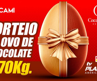 O CAMI realizou o sorteio do OVO DE CHOCOLATE DE 70Kg.