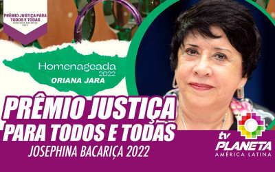 Homenagem póstuma a Oriana Jara, com o Prêmio Justiça para Todos/as - Josephina Bacariça 2022