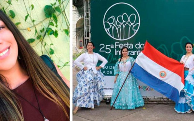 Destaque paraguaia: tem dois diplomas universitários no Brasil e promove a dança com Alma Guaraní