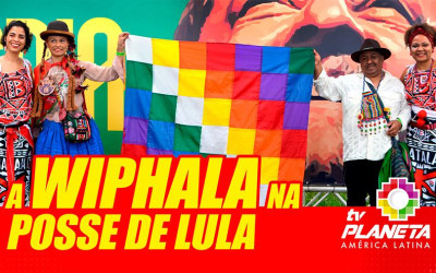 Símbolos nacionais da Bolívia presentes na posse do presidente Lula da Silva