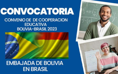 Convocatória:  Convênio educativo Bolívia-Brasil 2023