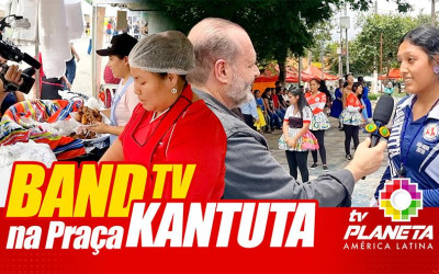 Reportagem da BAND registrou facetas da cultura boliviana na Praça Kantuta em SP