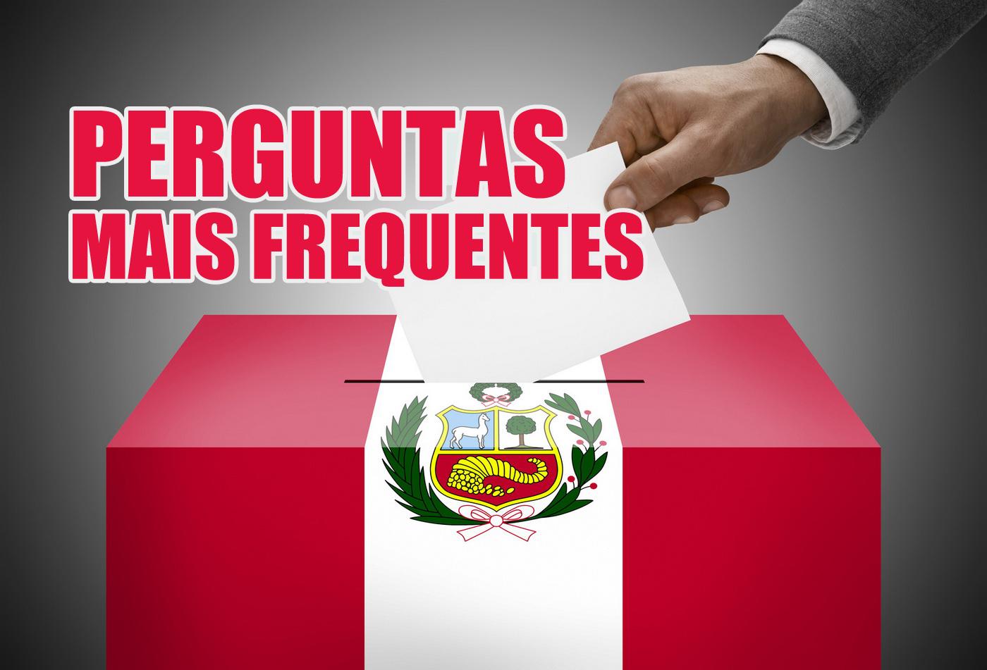 Perguntas mais frequentes - Eleições Congressuais Peru 2020 em Brasil