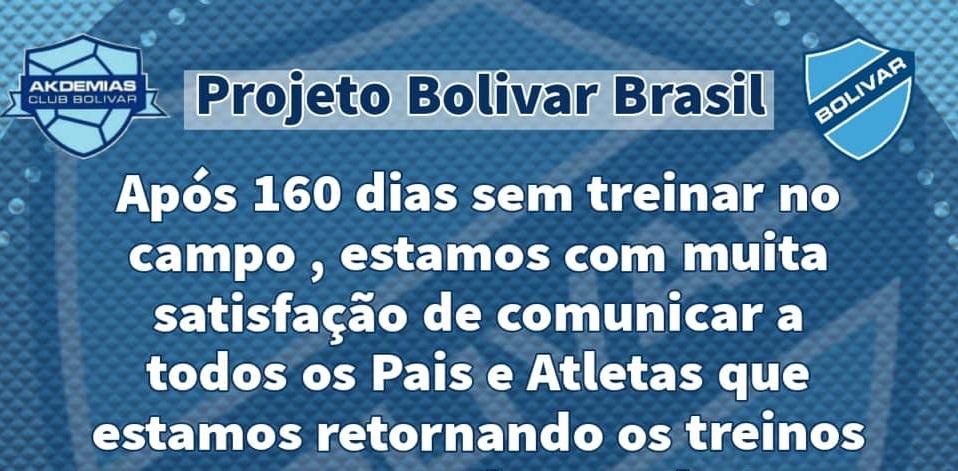 Projeto Bolivar Brasil retoma treinos 