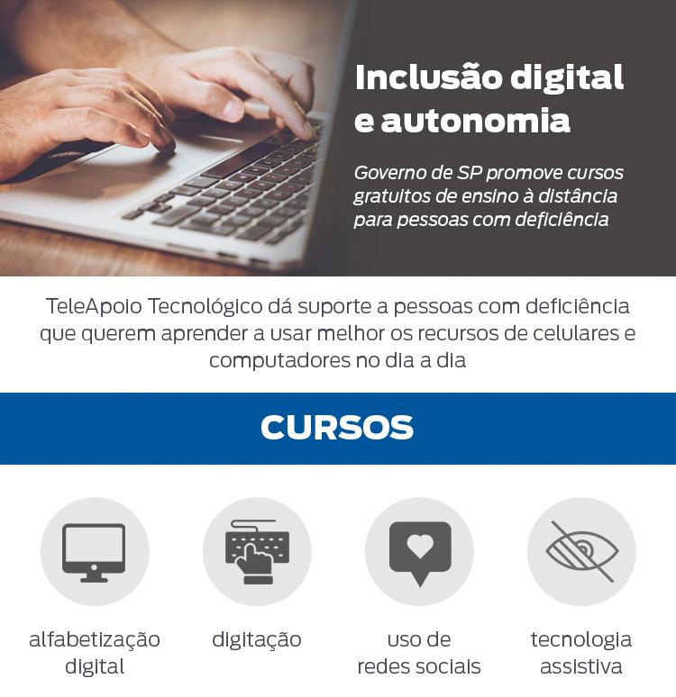 SP oferece cursos de inclusão digital a pessoas com deficiência