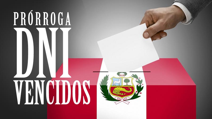 Prorroga de DNI vencidos até o 30 de junho - Eleições Gerais Peru 2021 