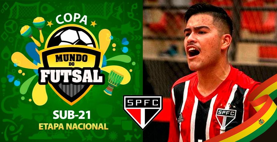 O boliviano Yerko defende o SPFC na Copa Mundo do Futsal Sub-21
