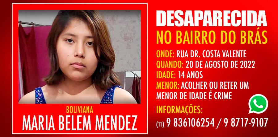 URGENTE: Desaparecida a menor Maria Belem Mendez