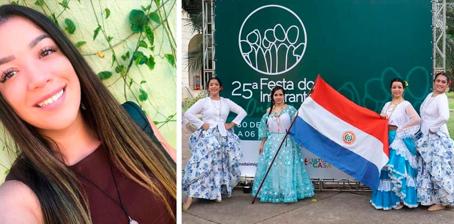 Destaque paraguaia: tem dois diplomas universitários no Brasil e promove a dança com Alma Guaraní