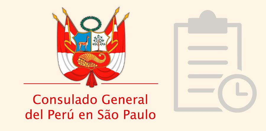 Consulado Peruano mantêm modelo de atenção presencial prévio agendamento em SP 