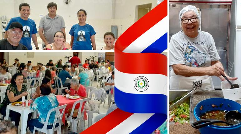 Almoço cultural da comundaide paraguaia na Igreja da Paz em SP