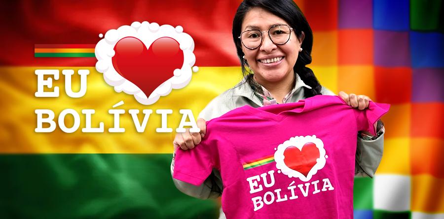 Vice-ministra boliviana recebe com carinho a campanha EU AMO BOLÍVIA