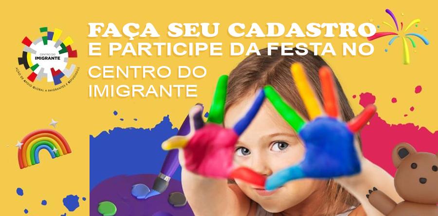 Inscrições para Participar do Dia das Crianças no Centro do Imigrante